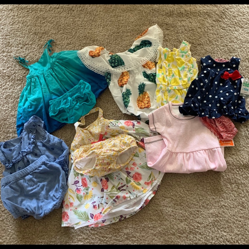0-3 month dress/ romper lot